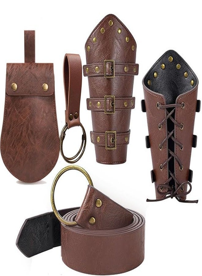 SUMGOGO Renaissance Belt Pouch Purse Viking Bracers Hook Halloween Set Medieval Ren Faire Festival Costume Accessory Cosplay Bag - Image 1
